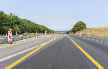 Baustelle an der Autobahn