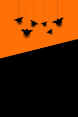Halloween background with bats. Vector illustartion