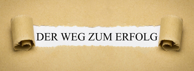 Der Weg zum Erfolg