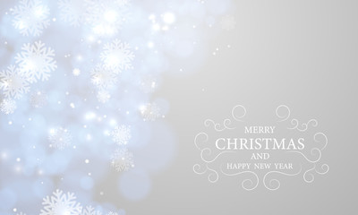 Christmas lights bokeh background with party vector poster