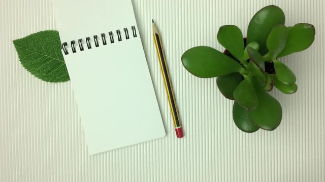 Peque&ntilde;a libreta, una mano pasa las paginas.