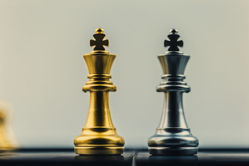 Chess board game Strategy,Planning and Decision concept,business solutions for success.