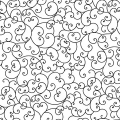 vector beautiful simple flourish pattern in black over white background for festive, greeting and elegant surface designs and backgrounds. pattern swatch at eps. file