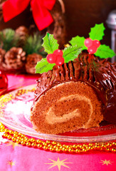 Chocolate roll cake