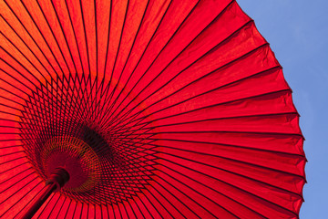Japanese red paper umbrella.