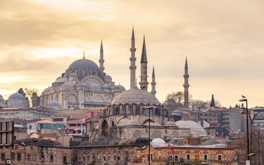 Fototapeta na wymiar Suleymaniye Camii mosque, Istanbul, Turkey.