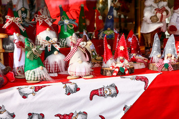 christmas santa Claus and gnomes puppets