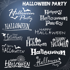 different Halloween letterings