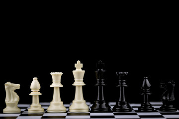 Chess board game Strategy,Planning and Decision concept,business solutions for success.