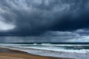Australian Coastline rain over Park Beach Coffs Harbour