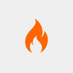 Fire flat vector icon. Flame flat vector icon