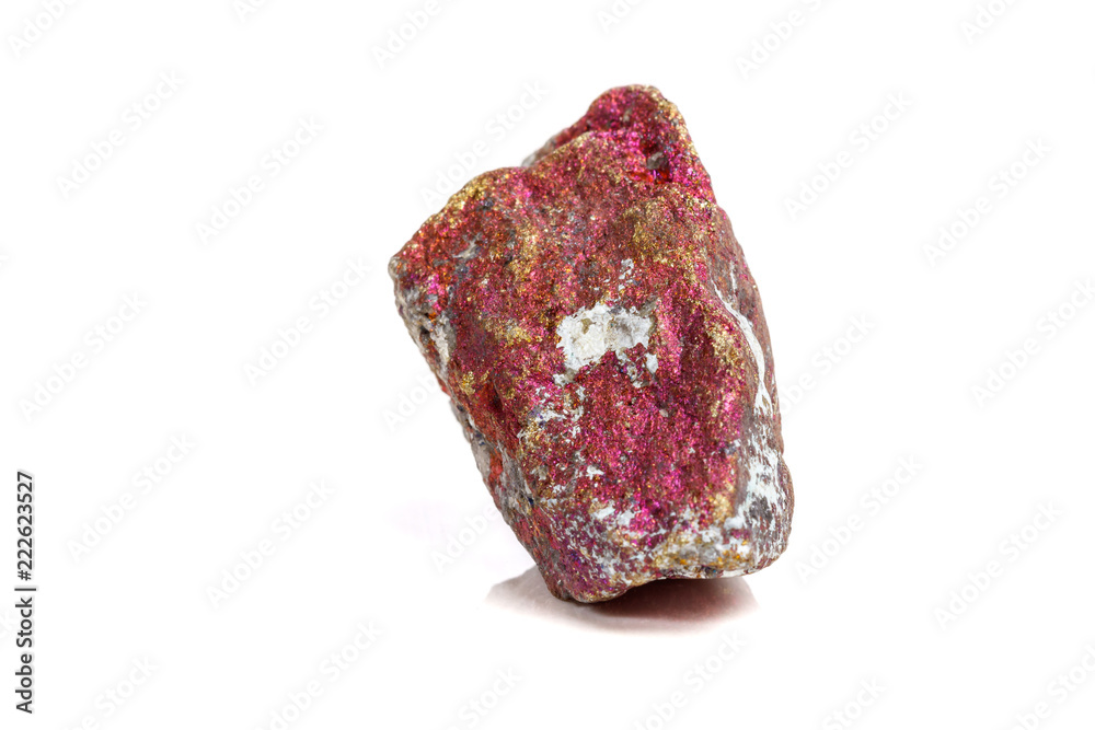 Wall mural Macro mineral stone Chalcopyrite in the rock on a white background - Wall murals