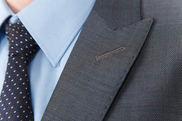 Chic and stylish suit. Business, neckline, classical, elegance