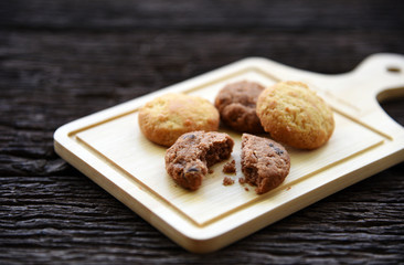 cookie on wooden table