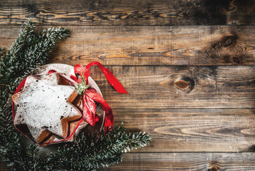 Traditional Christmas cake Panettone