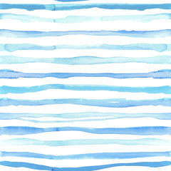 Watercolor stripes seamless pattern.