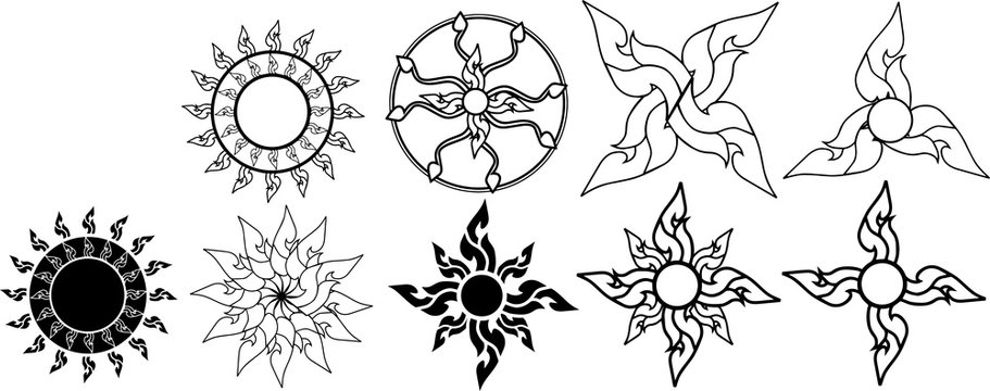 手裏剣風の曼荼羅シルエット Stock ベクター Adobe Stock