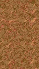 Graphic illustration - liquid pattern dark orange color. Modern abstract background. Design wallpaper. 3D illustration