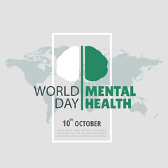 Vector Illustration on the theme World Mental Health Day
