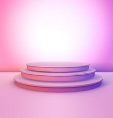 Empty stage. A 3d illustration of an empty stage.