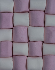 Closeup of fabric from pink and white marshmallow - sweet carpet