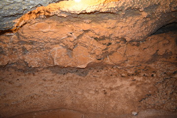 scenery from the inside of a cave