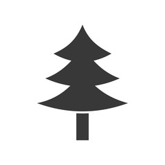 Fototapeta premium Pine tree, Merry Christmas icon set, solid design