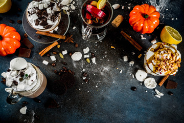 Autumn winter warm drinks