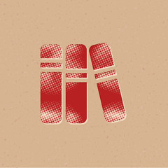 Halftone Icon - Books
