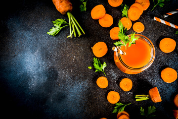 Fresh carrot juice