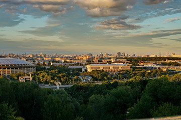 Moscow at sunset.