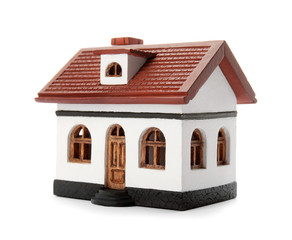 Obraz na płótnie Canvas House model on white background. Mortgage concept