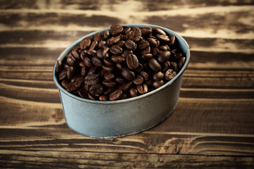 coffee beans photo for decoration in cafe or coffee shop  drinking in morning for wake up