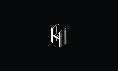 alphabet h logo design 