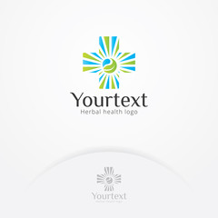Herbal health logo, Logo of body care and natural health. Medical and treatment logo template