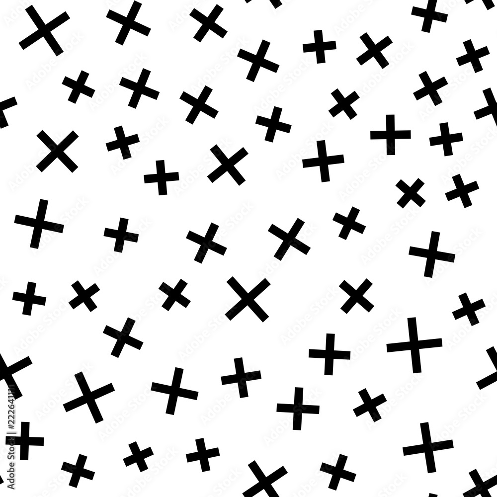 Aufkleber geometric seamless pattern with crosses. vector modern texture