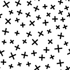 Geometric seamless pattern with crosses. Vector modern texture