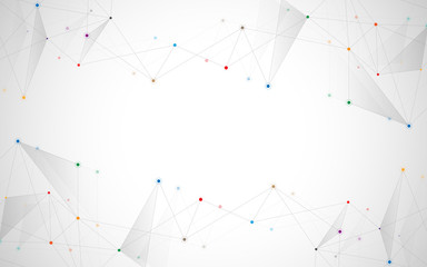 Abstract connecting dots and lines. Connection science and technology background. Vector illustration.