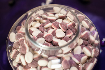 Grape Sassy Spheres Candy in Glass Jar