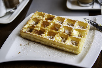 Typical sweet waffle from Belgium