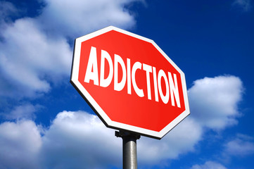 Stop addiction sign