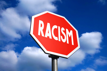 Stop racism sign