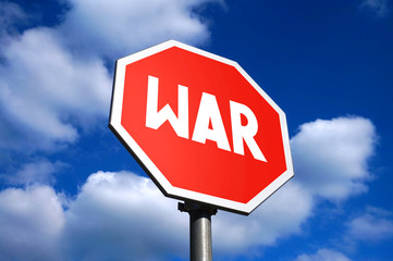 Stop war sign