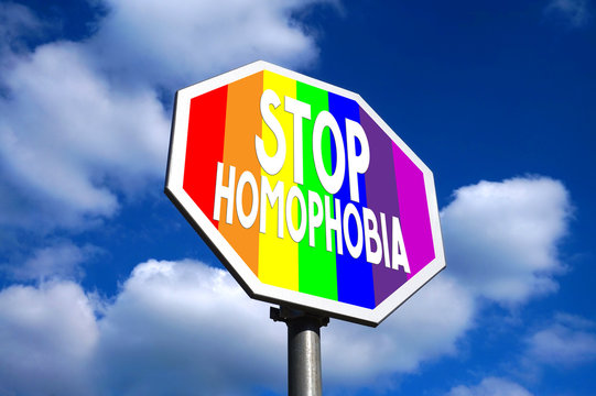 Stop homophobia sign