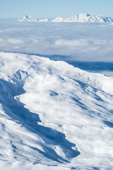 high mountain landscape above chamonix