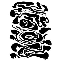 Brush painted wave pattern. Black and white stripes grunge background.