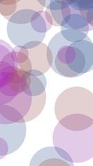 Fototapeta premium Multicolored translucent circles on a white background. Red tones. 3D illustration