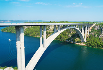 Obraz premium Bridge over the river Krka. Sibenik Bridge