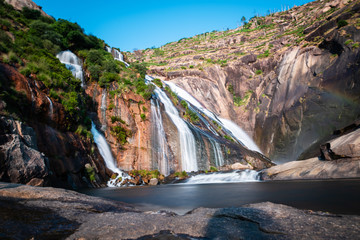 Waterfall of Ezaro on the river Jallas in Galicia, Spain