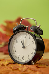 Autumn Black clock leaves